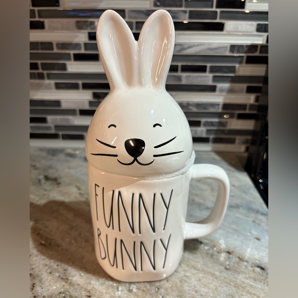 Rae Dunn Funny Bunny Figural Mug Set